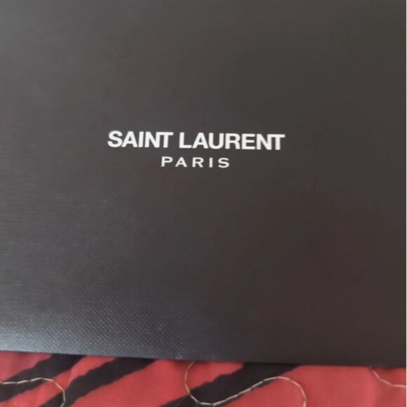 Authentic Saint Laurent YSL Long Wallet Black And Gold Zip Around Portefeuille - Picture 8 of 9